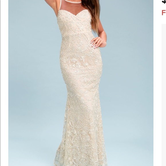 cream embroidered maxi dress